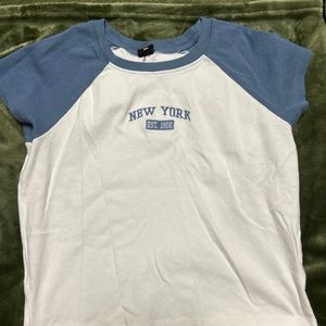 NEW new york crop top XL fitted stretch